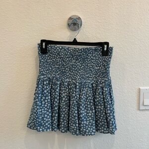 BP/Nordstrom Floral Skirt, Size Small, Blue and White